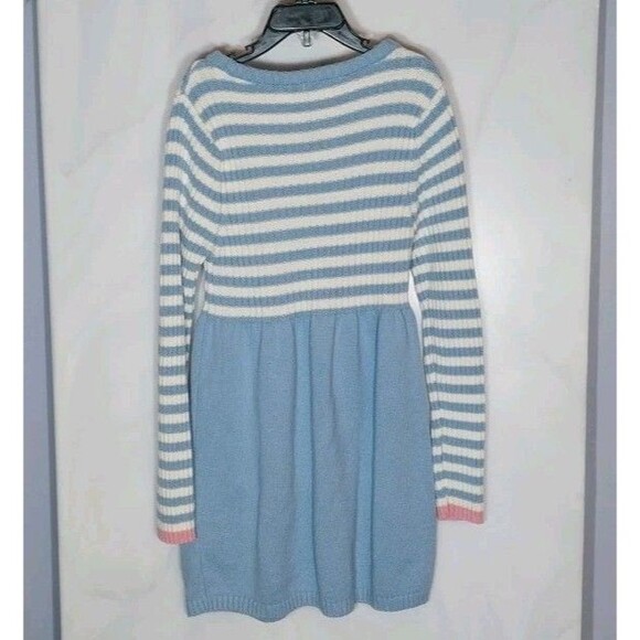 Cynthia Rowley Girls Snowman Sweater Dress Sz M(7/8) Embroidered Rhinestone Poms - Picture 4 of 8